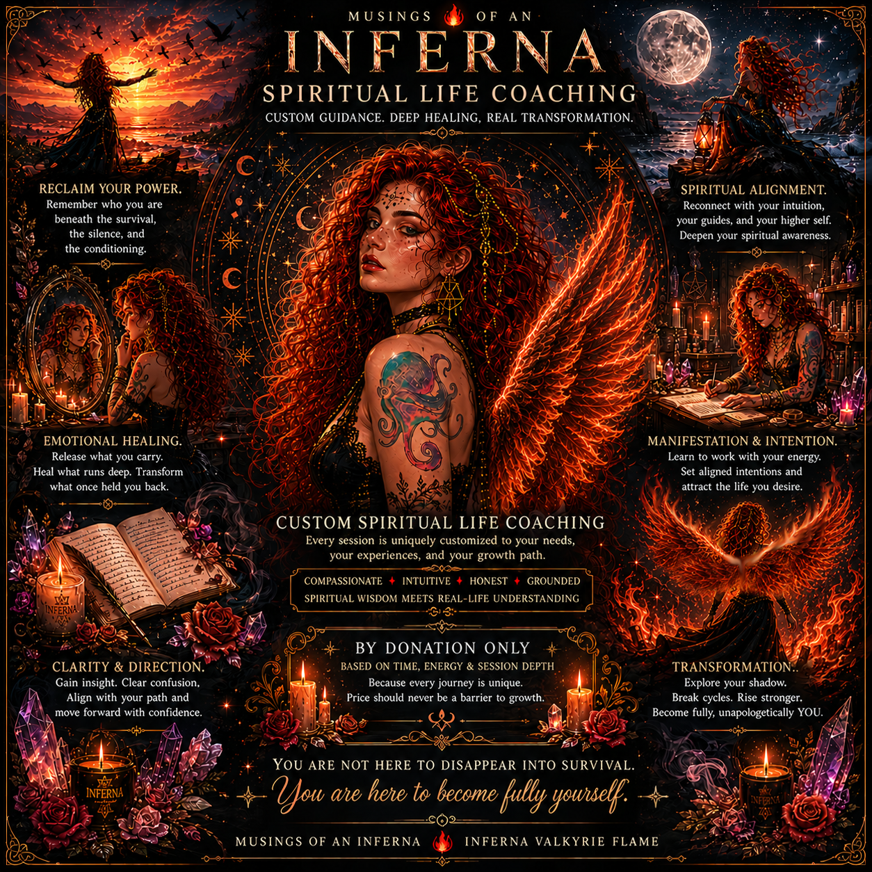 Inferna spiritual life coaching poster